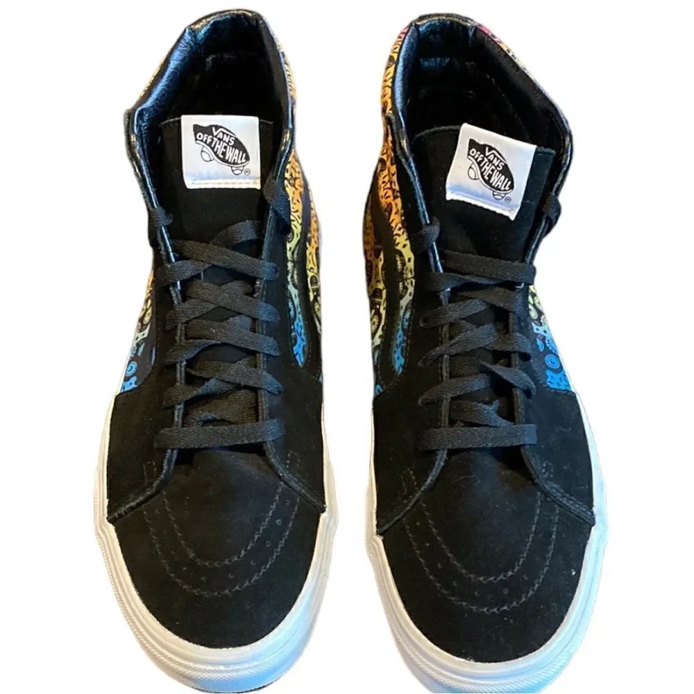 Vans SK8-Hi Dia De Los Muertos Day of Dead Sneakers Size Men’s 9.5 Women’s 11